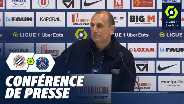 Conférence de presse MONTPELLIER HÉRAULT SC - PARIS SAINT-GERMAIN (2-6)  / 2023/2024