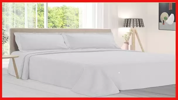 SUPERIOR Cotton Matelasse Bedspread Set, Oversized, Lightweight Bedding, 1 Quilt Bed Spread