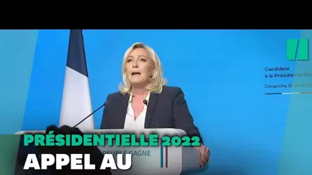 Présidentielle 2022: Le Pen appelle au "rassemblement" contre Macron