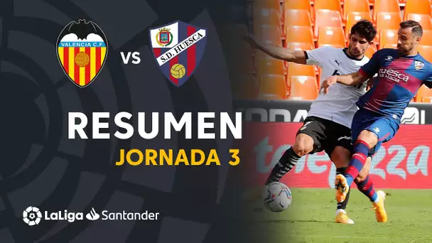 Resumen de Valencia CF vs SD Huesca (1-1)