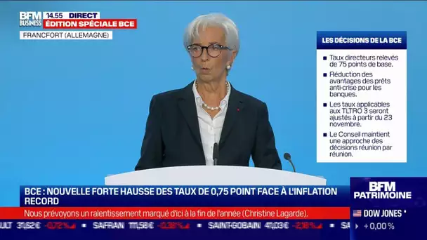 Christine Lagarde: “l’inflation est passée à 9,9% en septembre"