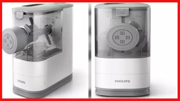 Philips Compact Pasta and Noodle Maker with 3 Interchangeable Pasta Shape Plates - White - HR2370/05