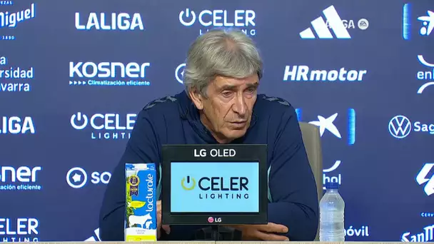 Rueda de prensa de Pellegrini tras el CA Osasuna vs Real Betis