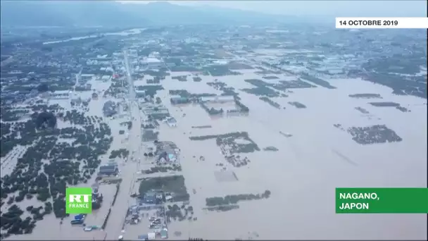 Japon : Nagano sous les eaux suite au passage du typhon Hagibis
