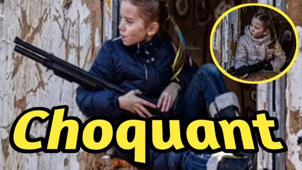 Guerre en Ukraine : découvrez la véritable histoire de cette petite fille armée, sucette en bouche