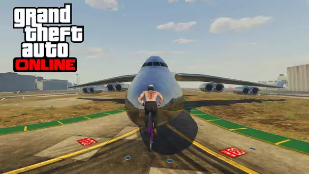 GTA 5 - Stunt en Bmx avec un avion + Random course