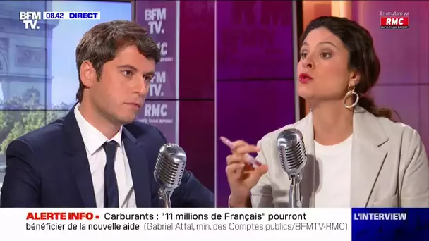 Attal : "11 millions de Français pourraient profiter de l'aide carburant"