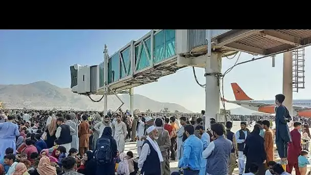 Panique et confusion à l'aéroport de Kaboul, envahi par des milliers d'Afghans