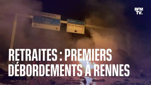 Mobilisation contre la réforme des retraites: premiers blocages et débordements à Rennes