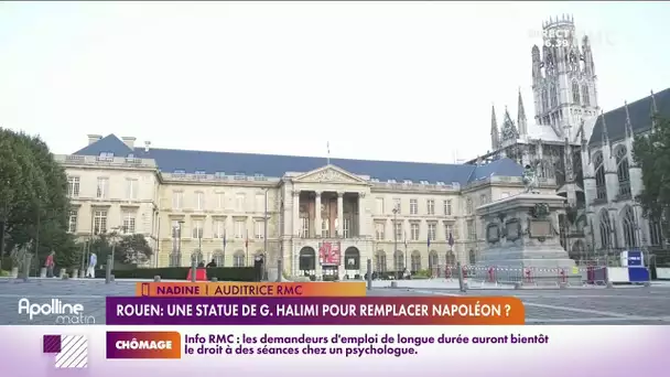 Napoléon remplacé par G. Halimi sur une statue de Rouen, ça débat sur RMC