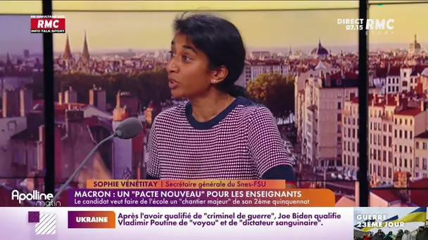 Vénétitay : "Avec son discours, Macron fait peut-être une croix sur le vote des profs"