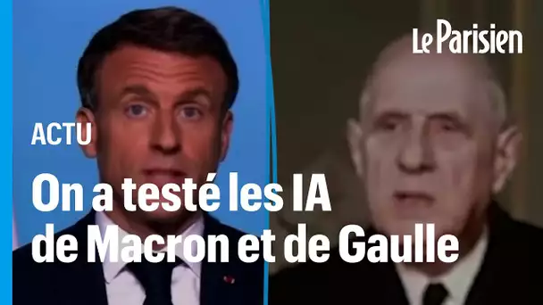 On a discuté avec les IA d'Emmanuel Macron et du général de Gaulle