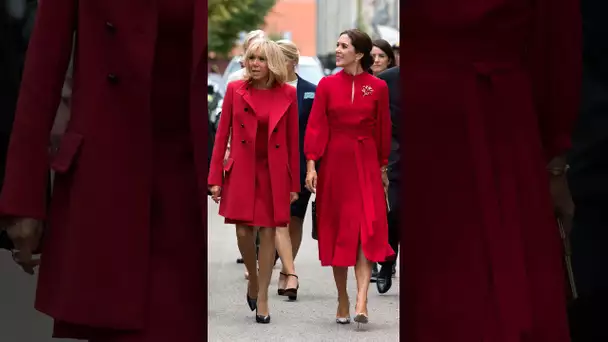 Brigitte Macron Red Dress #elegance #brigittemacron #love #shortsfeed #frenchchic #music