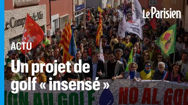 Pyrénées-Orientales : ils manifestent contre un golf en construction sur leurs terres assoiffées