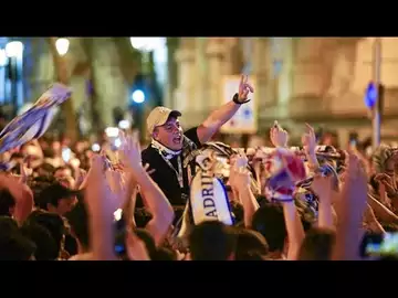 La joie des supporters du Real : quatorzième sacre de la "Maison Blanche"