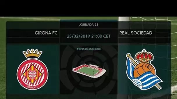 Calentamiento Girona FC vs Real Sociedad