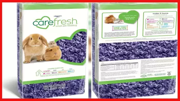 Carefresh 99% Dust-Free Playful Purple Natural Paper Small Pet Bedding with Odor Control, 23 L