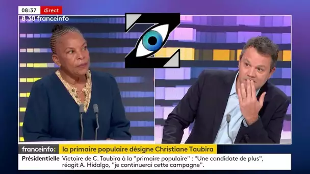 [Zap Télé] Le journaliste M. Fauvelle prêt à quitter son propre plateau face à C. Taubira (01/02/22)