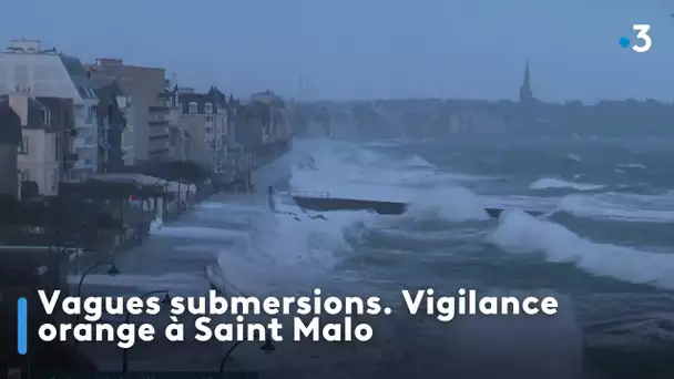 Vagues submersions. Vigilance orange à Saint Malo