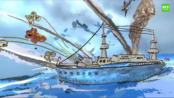 La guerre - dessins d’enfants : Combat naval