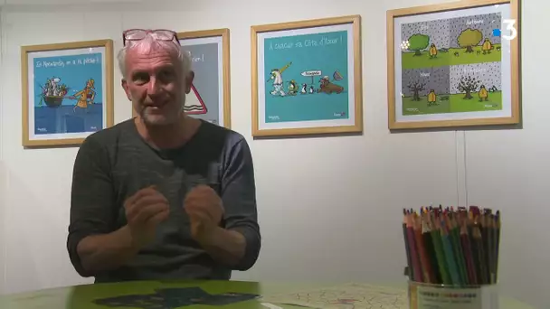 Heula s'expose à Condé-en-Normandie : rencontre avec le dessinateur Sylvain Guichard