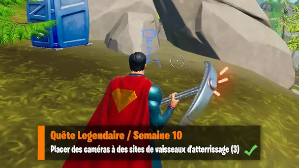 PLACER DES CAMERAS A DES SITES DE VAISSEAUX D'ATTERISSAGE DIFFERENTS - FORTNITE QUETE LEGENDAIRE S10