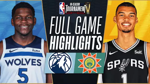 TIMBERWOLVES at SPURS | NBA IN-SEASON TOURNAMENT 🏆 | FULL GAME HIGHLIGHTS | November 10, 2023