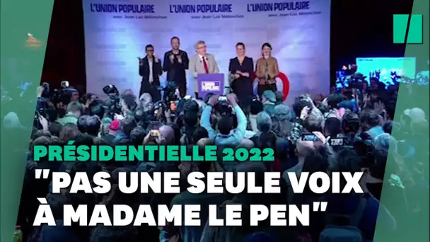 "Pas une voix à Marine Le Pen", répète Jean-Luc Mélenchon