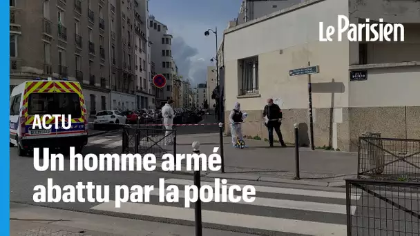 Paris : les riverains sous le choc après qu'un homme armé d’un couteau a été abattu par un pol
