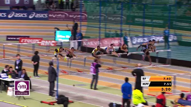 Aubière 2015 : Finale M 60 m haies (Dimitri Bascou en 7&#039;&#039;48)