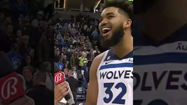 AWESOME Karl Anthony-Towns Postgame Moment In His First Game Back! 👏 | #shorts
