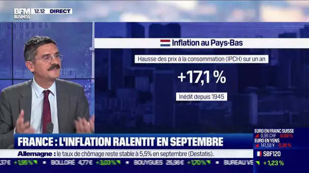 En France, l'inflation ralentit en septembre, à 5,6% sur un an, contre 10% pour la zone euro: