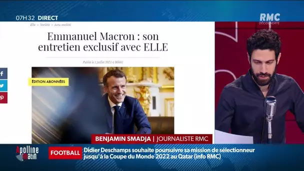 Crop top, féminicides...dans le magazine ELLE, Emmanuel Macron s'alarme sur les difficultés sociales