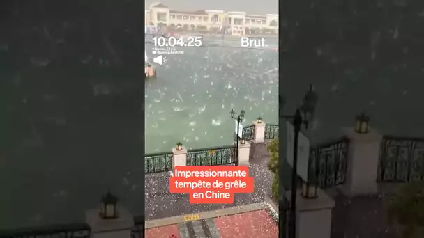 Impressionnante tempête de grêle en Chine.