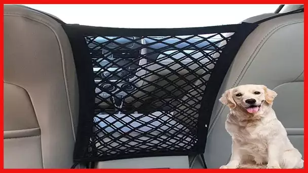 DYKESON Dog Car Net Barrier Pet Barrier with Auto Safety Mesh Organizer Baby Stretchable Storage Bag