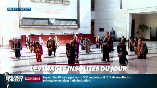 Les parlementaires démocrates posent un genou à terre pendant 8min46 en hommage à George Floyd