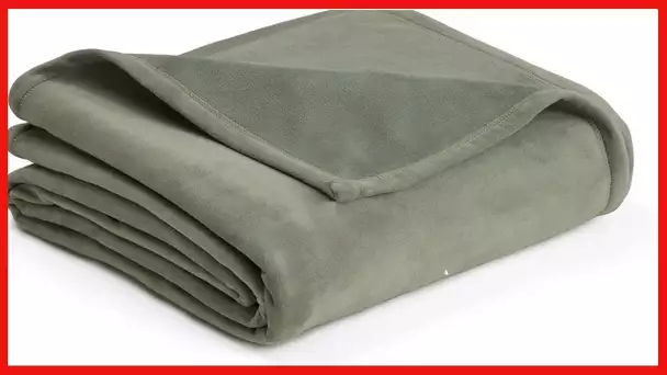 PLUSH BLANKET BY VELLUX - Full/Queen, Heavyweight, Micromink, Warmest, Bedspread, Pet-Friendly, Bed