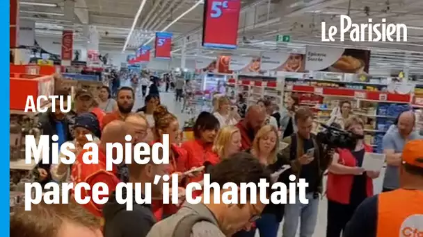 Mobilisation en chanson pour un salarié d’Auchan mis à pied... car il chantait trop fort