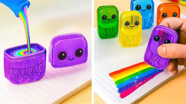 J'AI TRANSFORMÉ MES FOURNITURES SCOLAIRES EN SQUISHIES ! 🤯 Et Elles Sont Cool ! Idées DIY Géniales !