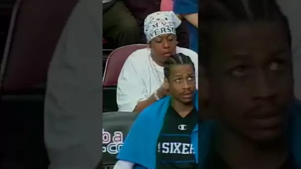That time AI’s mom braided his hair mid-game… 😂♥ #NBA75