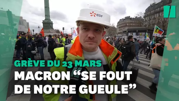Retraites : ces manifestants estiment que Macron "se fout de notre gueule"en maintenant la réforme