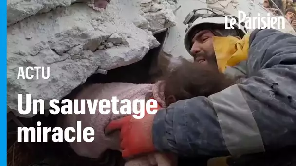 Séisme en Syrie : l'impressionnant sauvetage d'une famille entière coincée sous les gravats