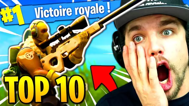 TOP 10 DES PLUS BELLES ACTIONS de FORTNITE: Battle Royale !!