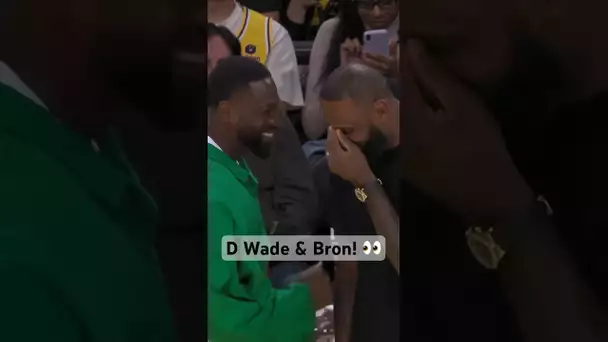 Dwyane Wade & LeBron courtside in LA! 👀 | #Shorts