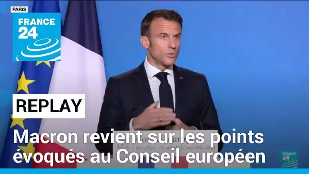 REPLAY - Emmanuel Macron demande une "trêve humanitaire" dans la guerre entre Israël et le Hamas