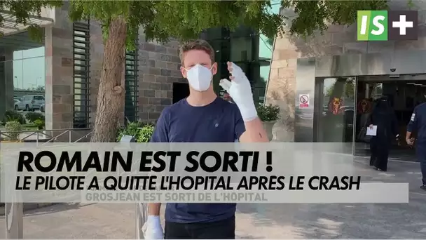 La sortie de Romain Grosjean de l’hôpital