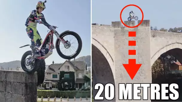 DEFI : Traverser le PONT DU DIABLE en MOTO TRIAL ! (feat. Julien Perret)