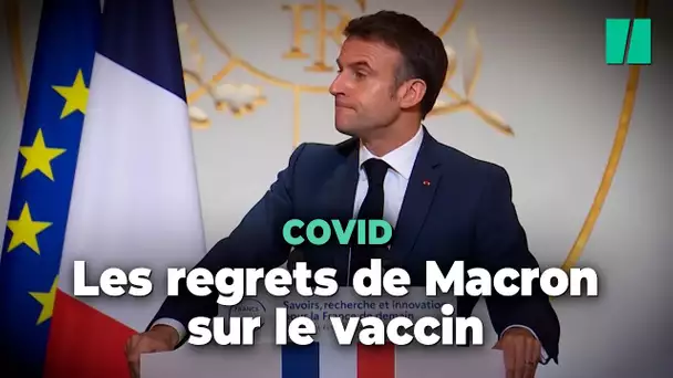 Macron fait référence au Covid-19 et à la course au vaccin