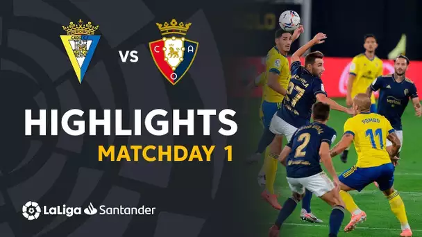 Resumen de Cádiz CF vs CA Osasuna (0-2)