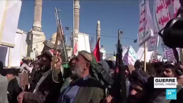 Attaques des Houthis en mer Rouge : nouvelle manifestation de soutien aux Palestiniens à Sanaa